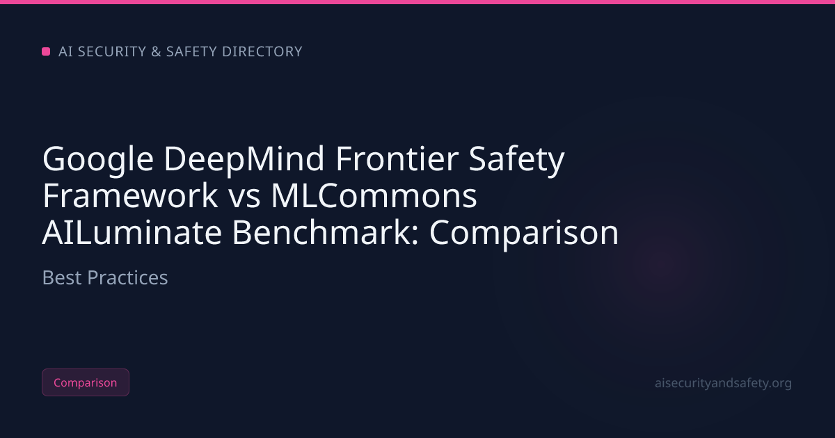Google DeepMind Frontier Safety Framework vs MLCommons AILuminate | AI ...