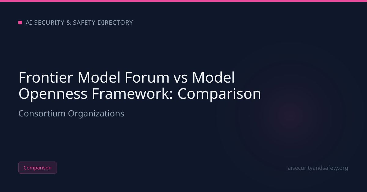 Frontier Model Forum vs Model Openness Framework (2026): Which AI | AI ...