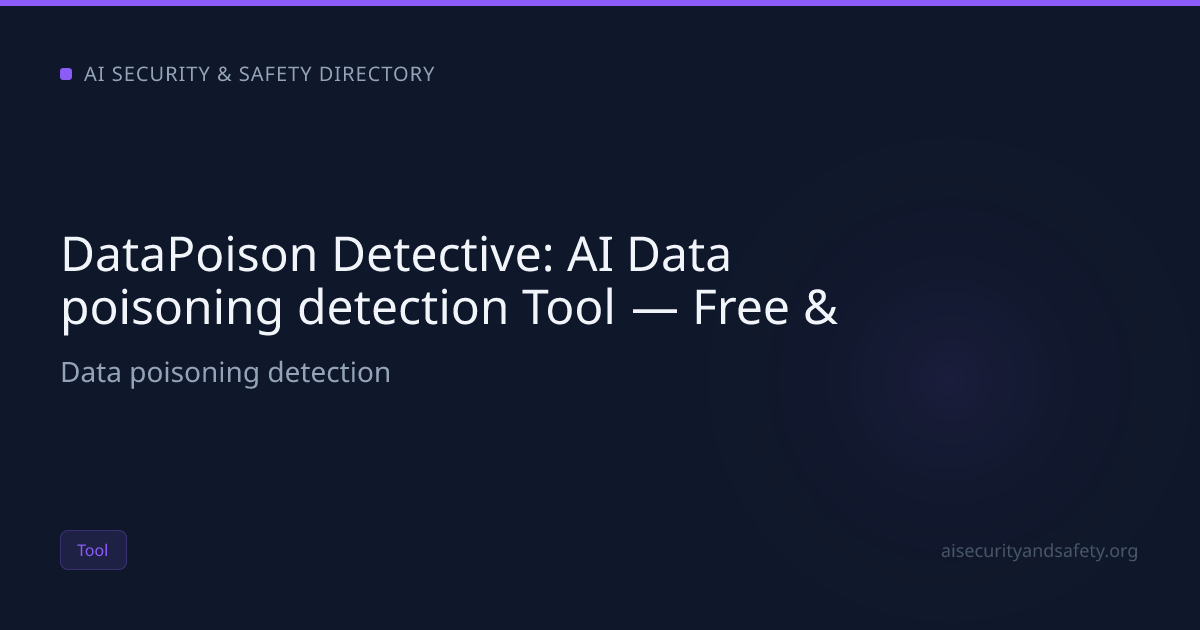 DataPoison Detective: AI Data poisoning detection Tool — Free & | AI ...
