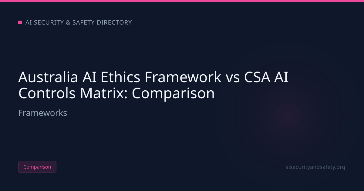 Australia AI Ethics Framework vs CSA AI Controls Matrix (2026): Which ...
