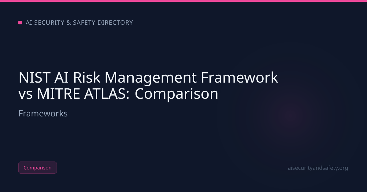 NIST AI Risk Management Framework vs MITRE ATLAS (2026): Which to | AI ...
