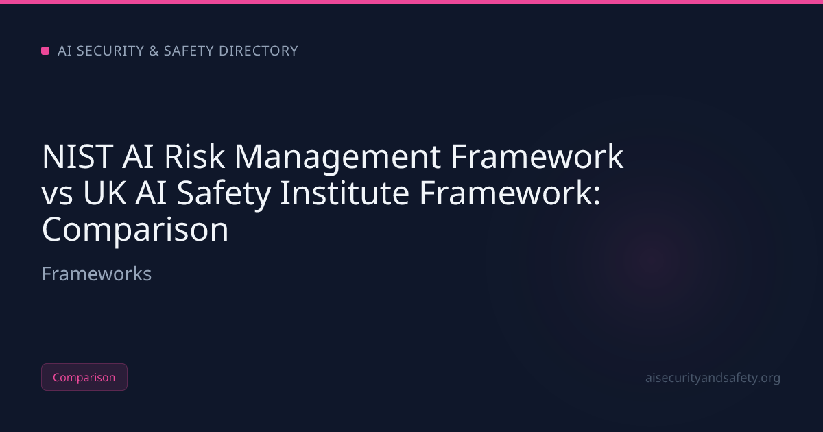 NIST AI Risk Management Framework vs UK AI Safety Institute Framework ...
