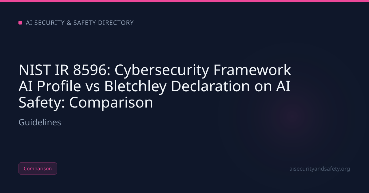 NIST IR 8596: Cybersecurity Framework AI Profile vs Bletchley | AI ...
