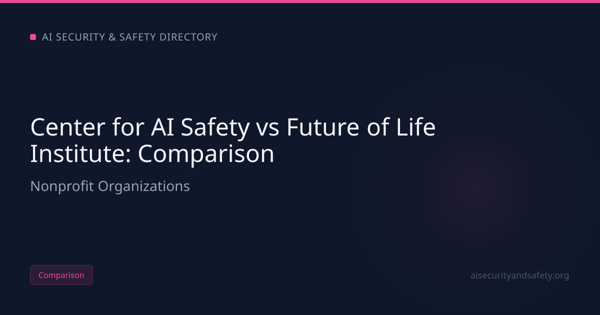 Center for AI Safety vs Future of Life Institute (2026): Which AI | AI ...