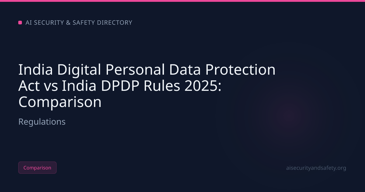India Digital Personal Data Protection Act vs India DPDP Rules 2025 ...