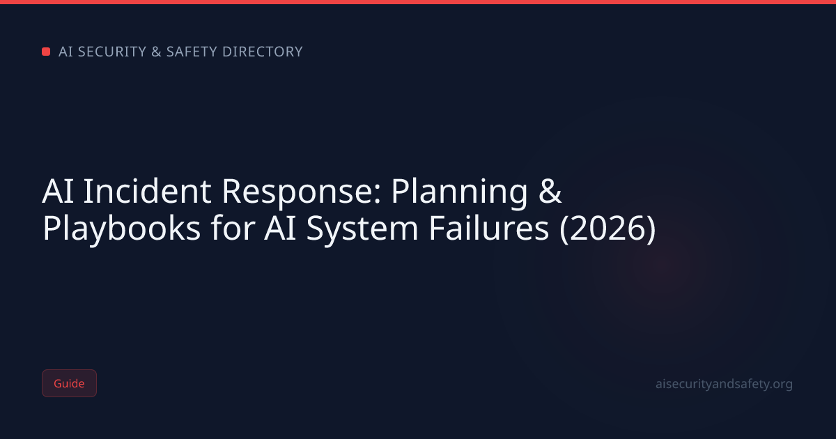 AI Incident Response: Planning & Playbooks for AI System Failures (2026 ...